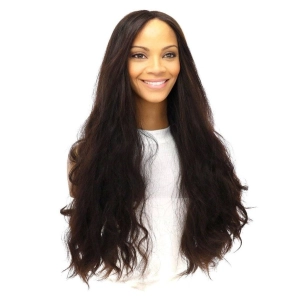 26" Secret Lace Top Wig #2 Neutral Dark Brown Wavy