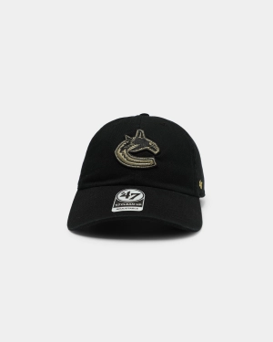 47 Brand Vancouver Canucks Clean Up Strapback Black/Gold