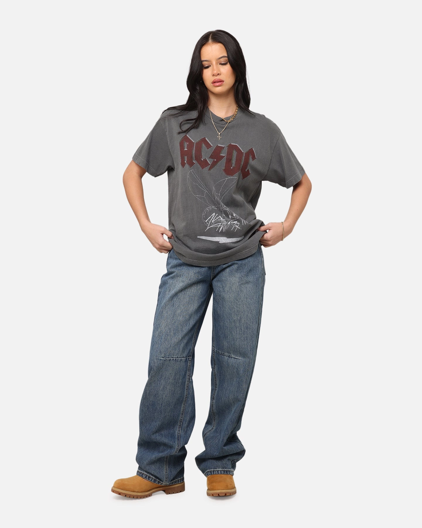 AC/DC Fly On The Wall Tour T-Shirt Faded Black