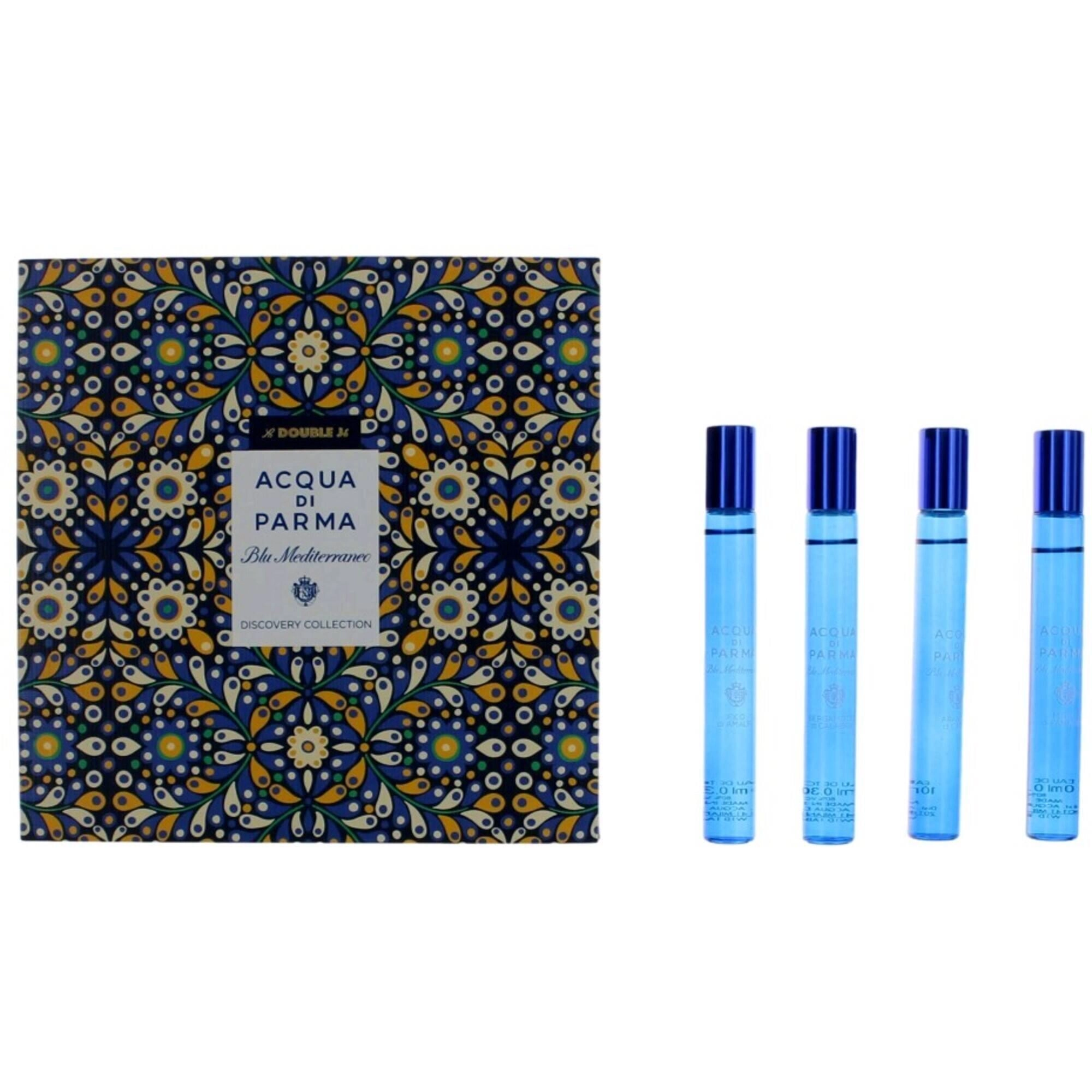 Acqua Di Parma Unisex Roll On Set - Blu Mediterraneo Discovery Collection, 4 Piece