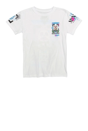 Boys Good Vibes Only Bear Graphic T Shirt