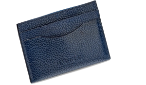 Card Holder Curved - Navy Grain