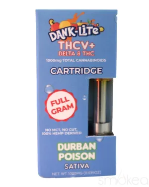Dank Lite 1g THCV  Vape Cartridge - Durban Poison