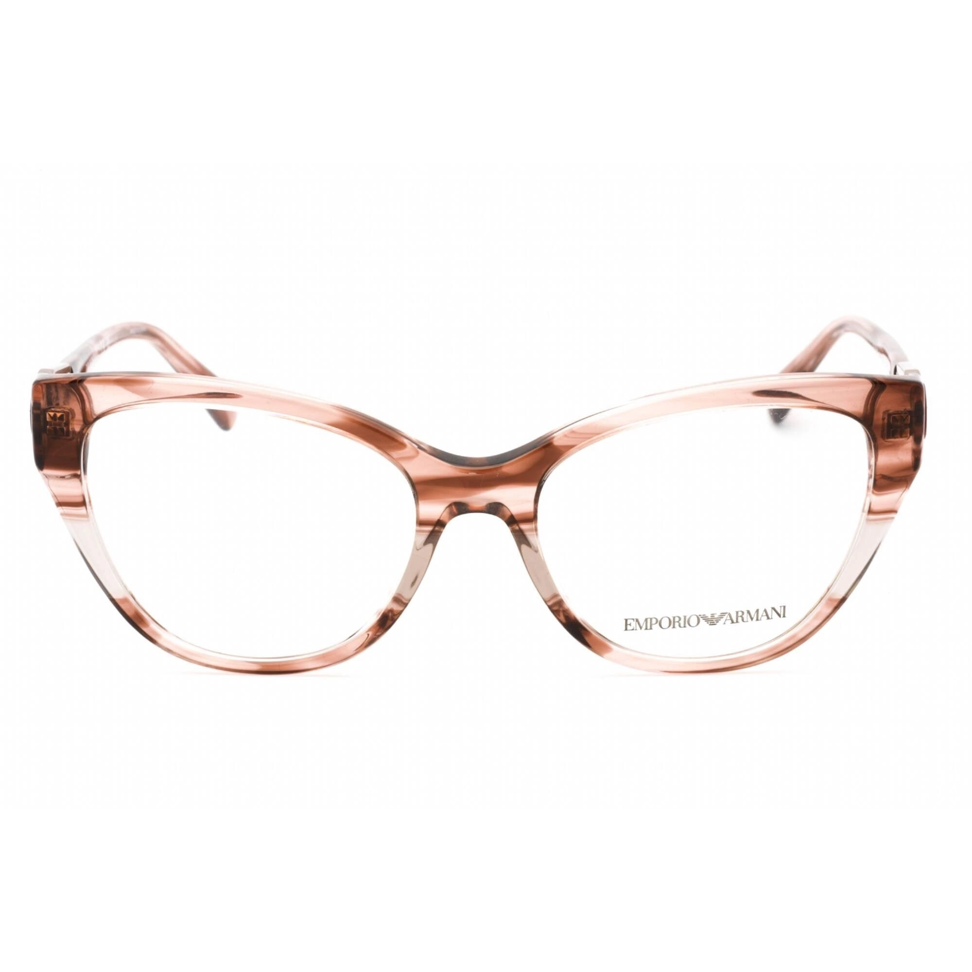 Emporio Armani Women's Eyeglasses - Shiny Striped Pink Full Rim Frame | 0EA3212 5021