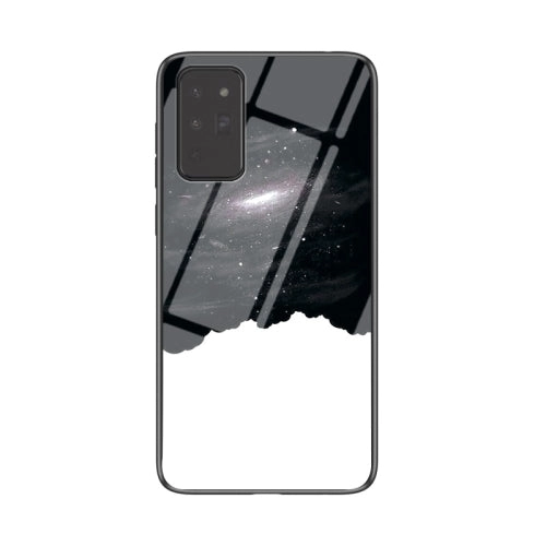 For Samsung Galaxy Note20 Starry Sky Painted Tempered Glass TPU Shockproof Protective Case(Cosmic