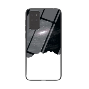 For Samsung Galaxy Note20 Starry Sky Painted Tempered Glass TPU Shockproof Protective Case(Cosmic