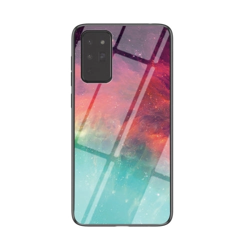 For Samsung Galaxy Note20 Starry Sky Painted Tempered Glass TPU Shockproof Protective Case(Cosmic