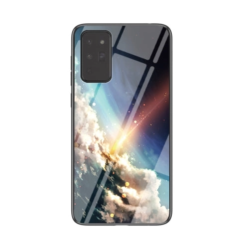 For Samsung Galaxy Note20 Starry Sky Painted Tempered Glass TPU Shockproof Protective Case(Cosmic