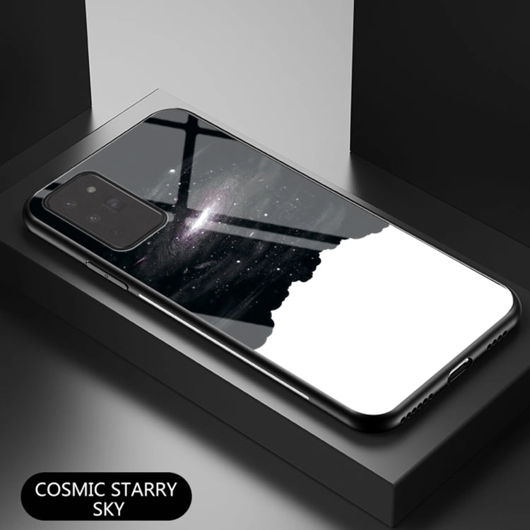 For Samsung Galaxy Note20 Starry Sky Painted Tempered Glass TPU Shockproof Protective Case(Cosmic