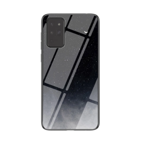 For Samsung Galaxy Note20 Starry Sky Painted Tempered Glass TPU Shockproof Protective Case(Cosmic