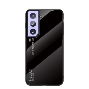 For Samsung Galaxy S21  5G Gradient Color Painted TPU Edge Glass Case(Elegant