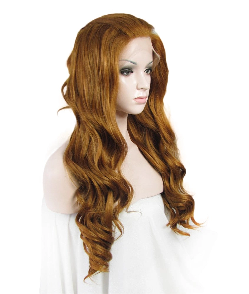 Honey Kiss - Strawberry Blonde Synthetic Lace Front Wanda Cosplay Wig