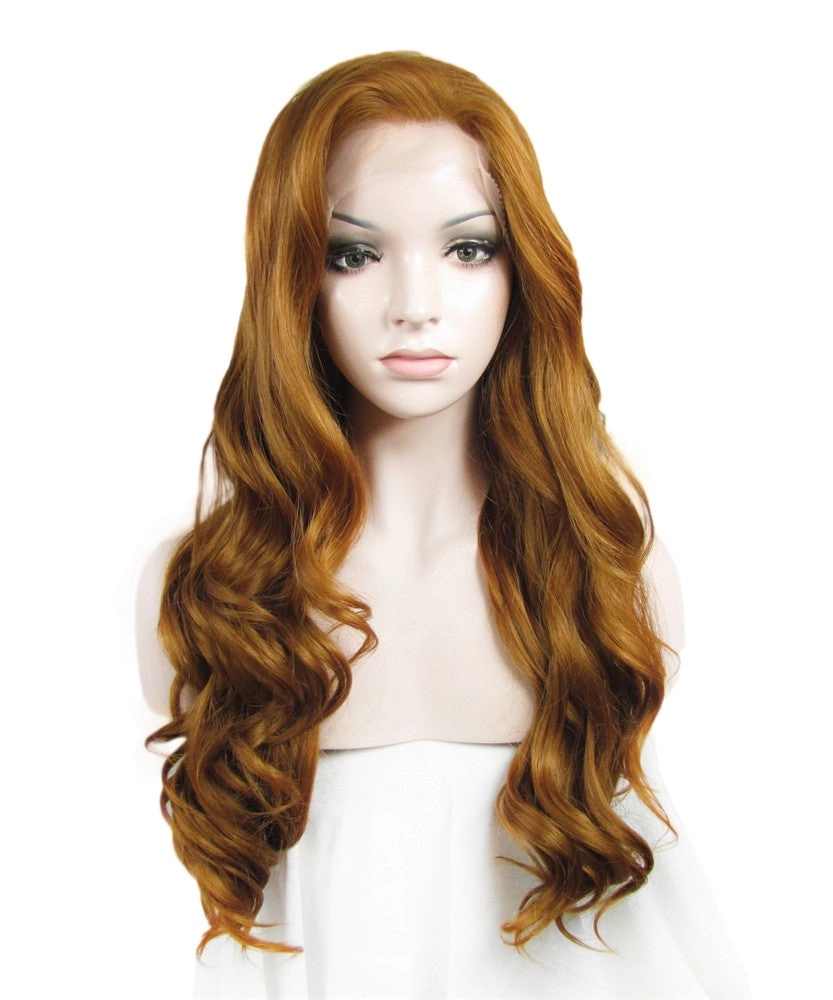 Honey Kiss - Strawberry Blonde Synthetic Lace Front Wanda Cosplay Wig