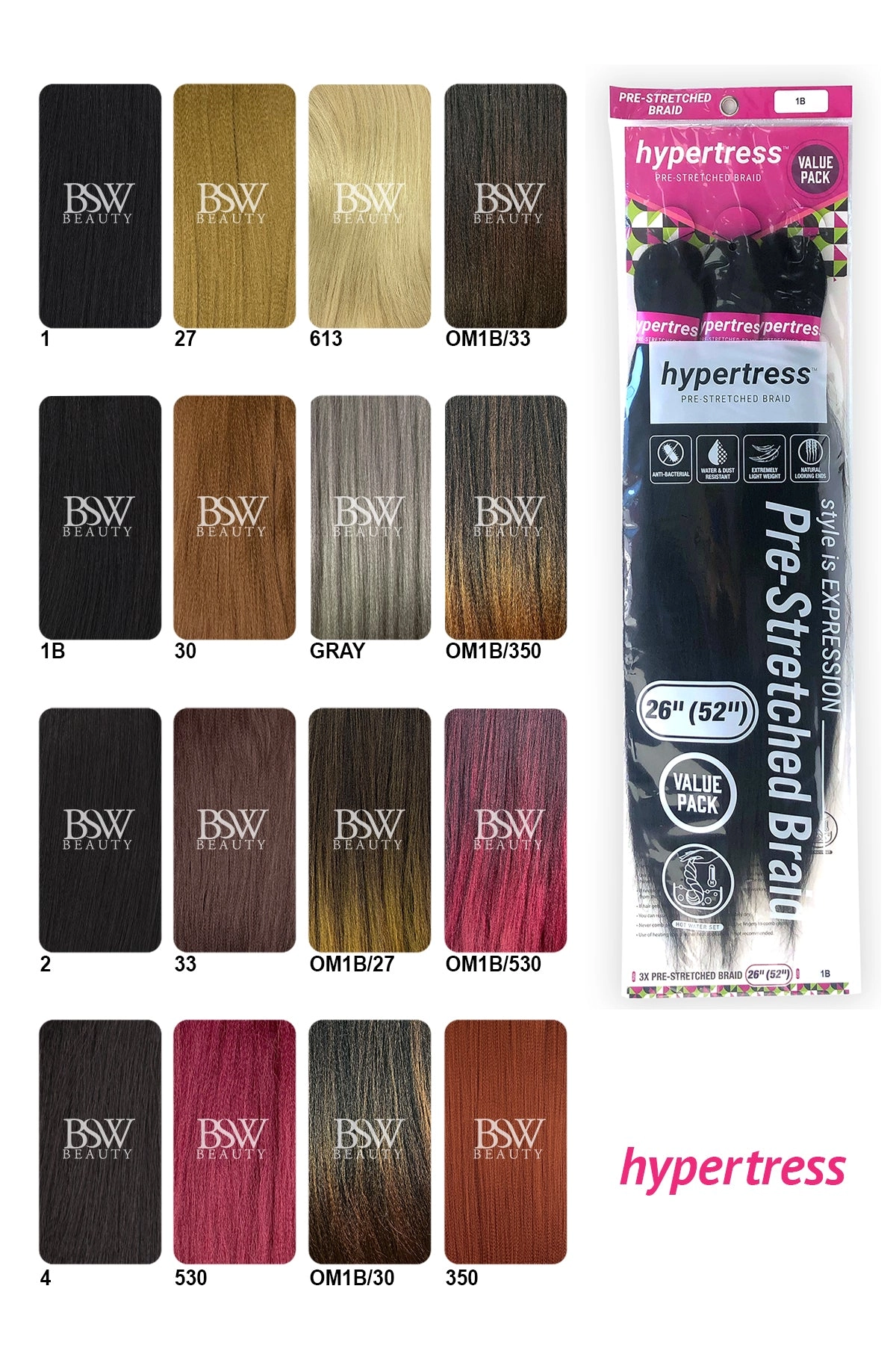 HYPERTRESS 3X PRE-STRETCHED BRAID 52"
