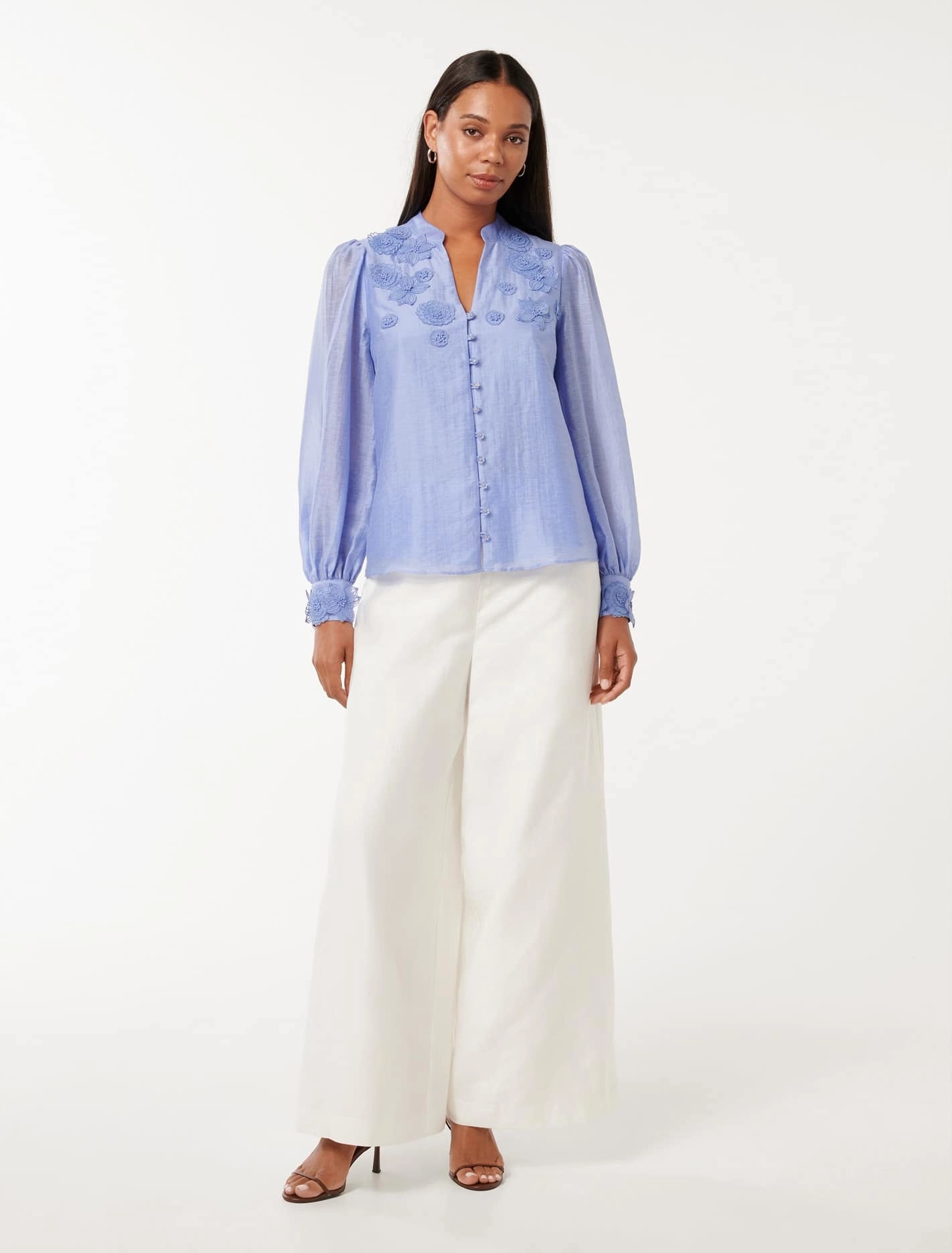 Indigo Applique Blouse