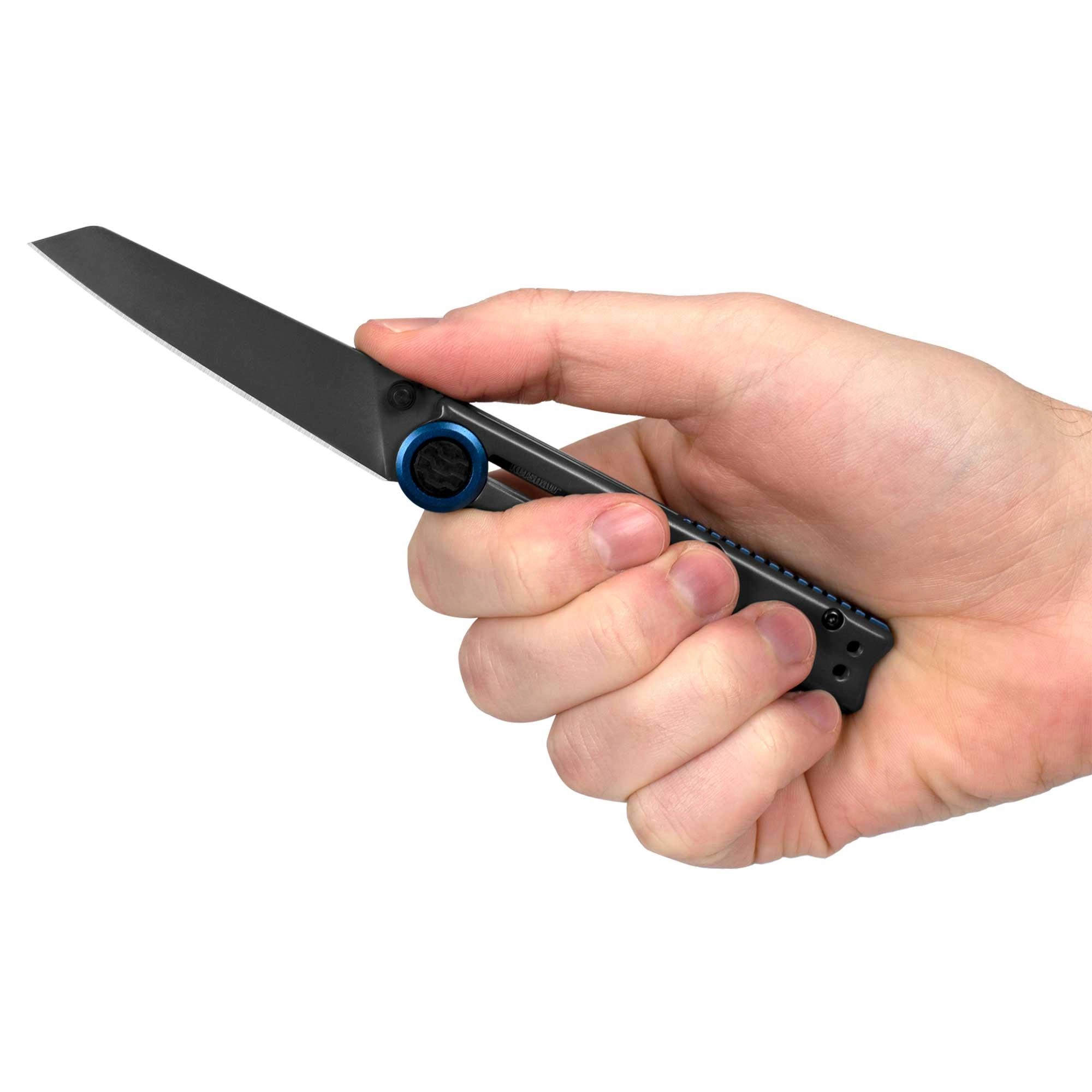 Kershaw Pocket Knife - Decibel Reverse Tanto Plain Edge Blade with Frame Lock | KW2045