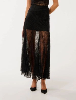 Mahalia Godet Lace Midi Skirt
