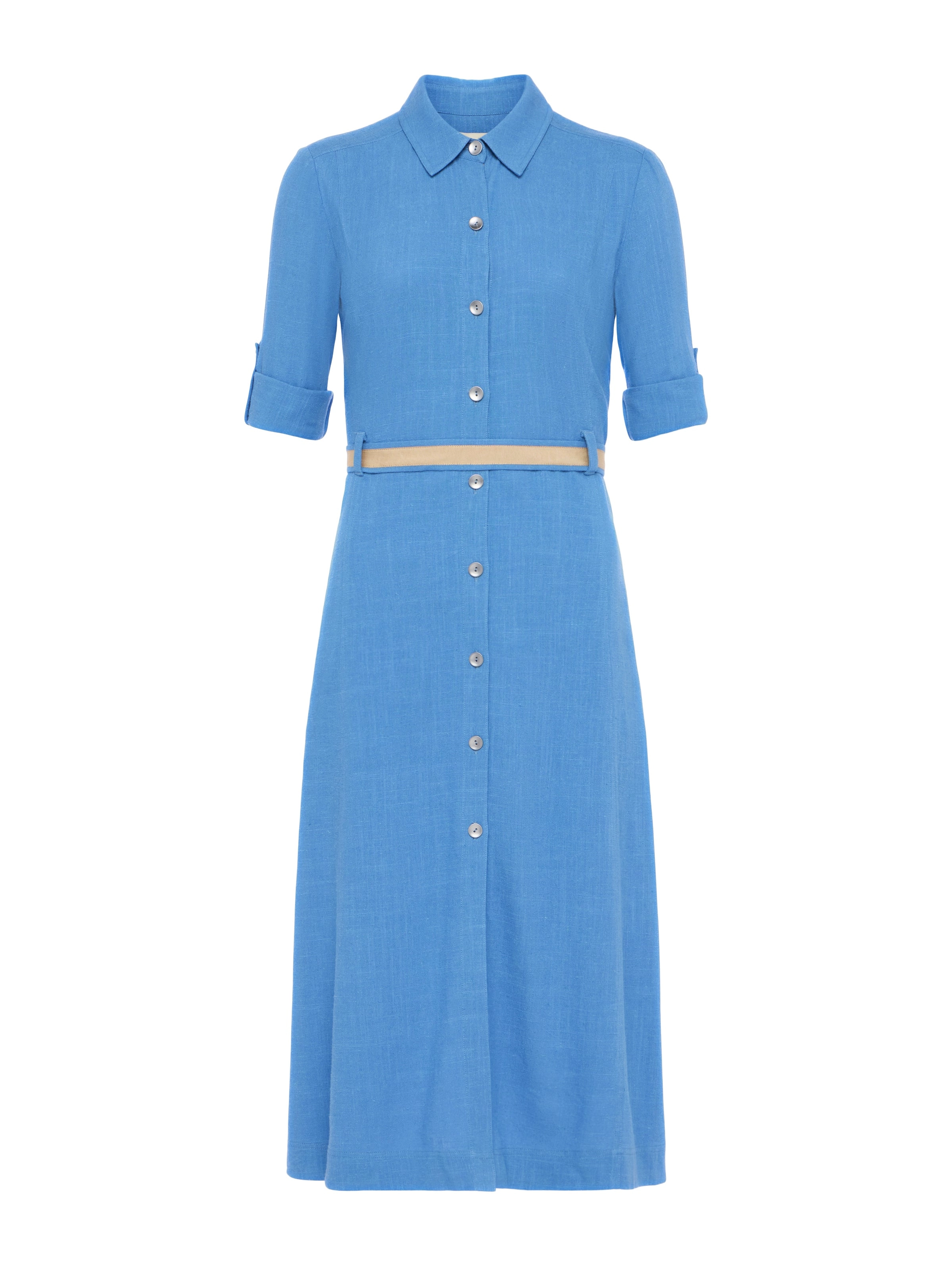 Malika Linen-Blend Shirt Dress