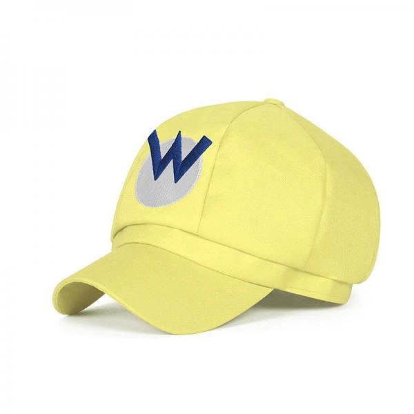 Mario Hat With Curled Tapered Short Brim