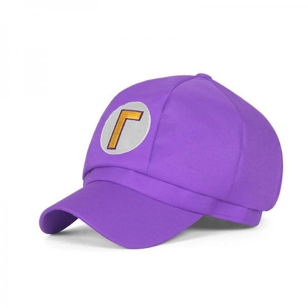 Mario Hat With Curled Tapered Short Brim