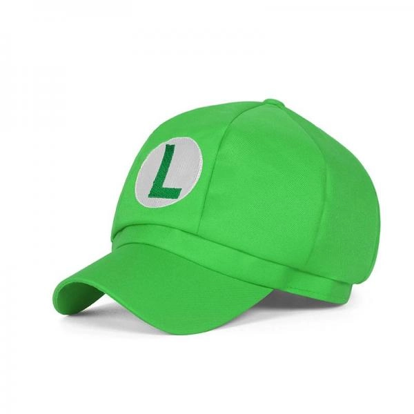 Mario Hat With Curled Tapered Short Brim