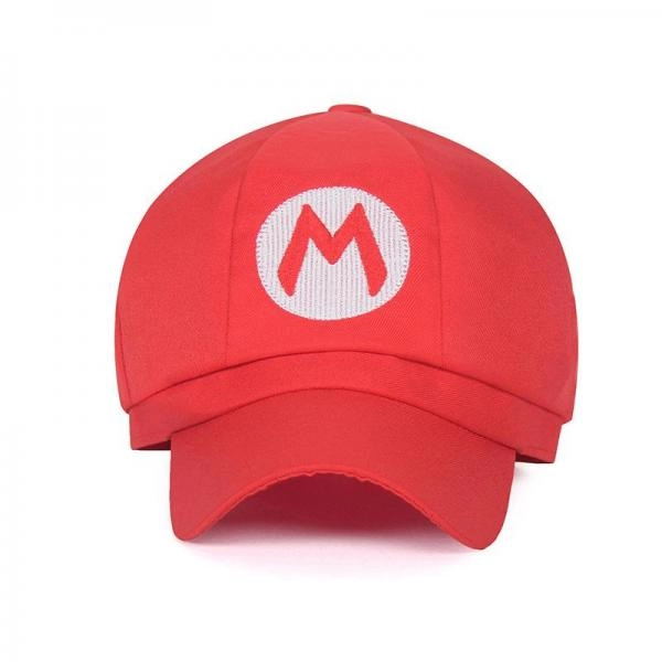 Mario Hat With Curled Tapered Short Brim
