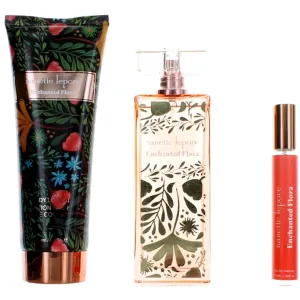 Nanette Lepore Women's Gift Set - Enchanted Flora EDP Spray and Body Lotion, 3 Piece