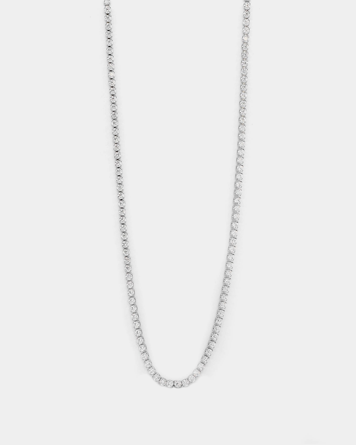 NXS 2MM Micro Tennis Necklace White Gold