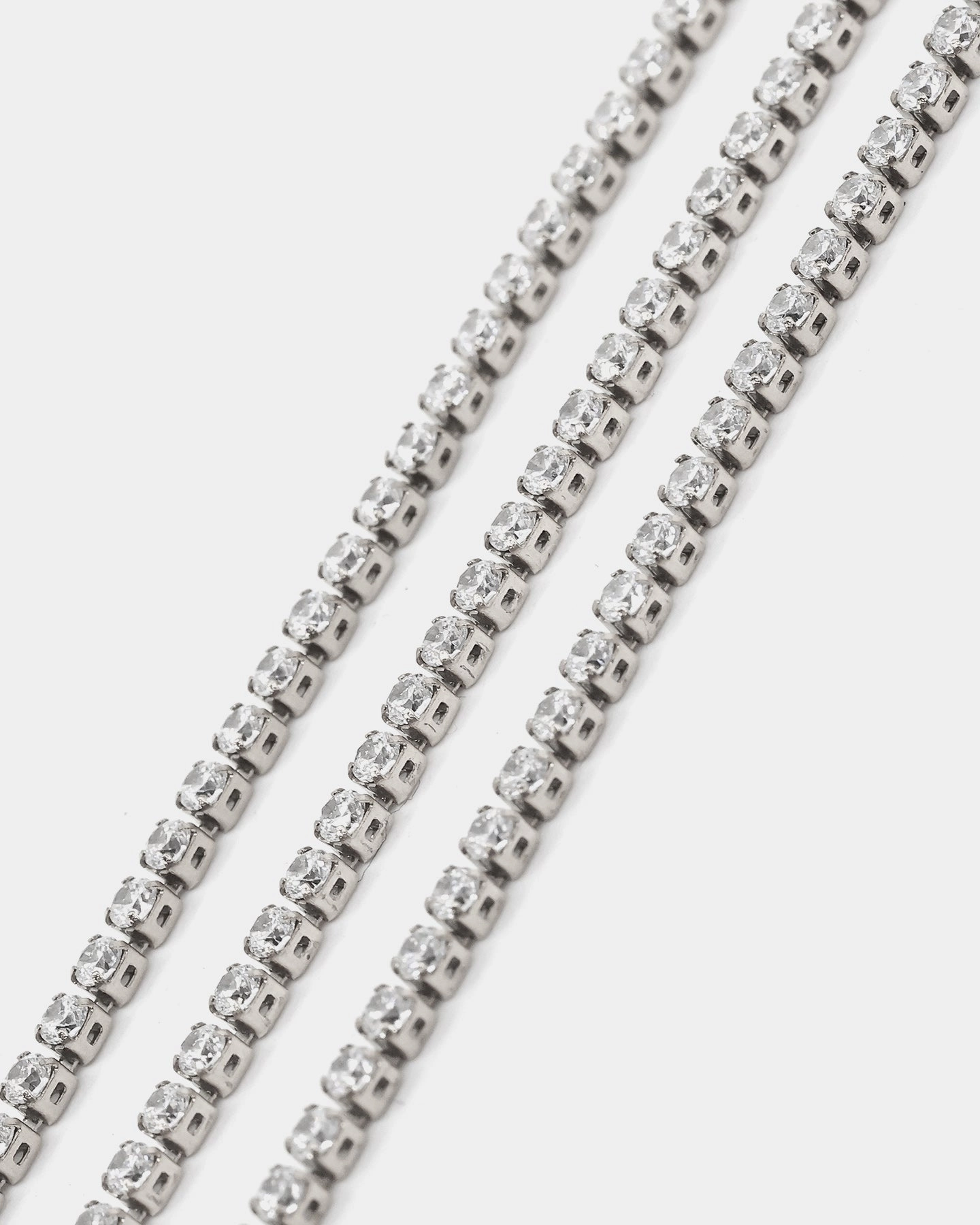 NXS 2MM Micro Tennis Necklace White Gold