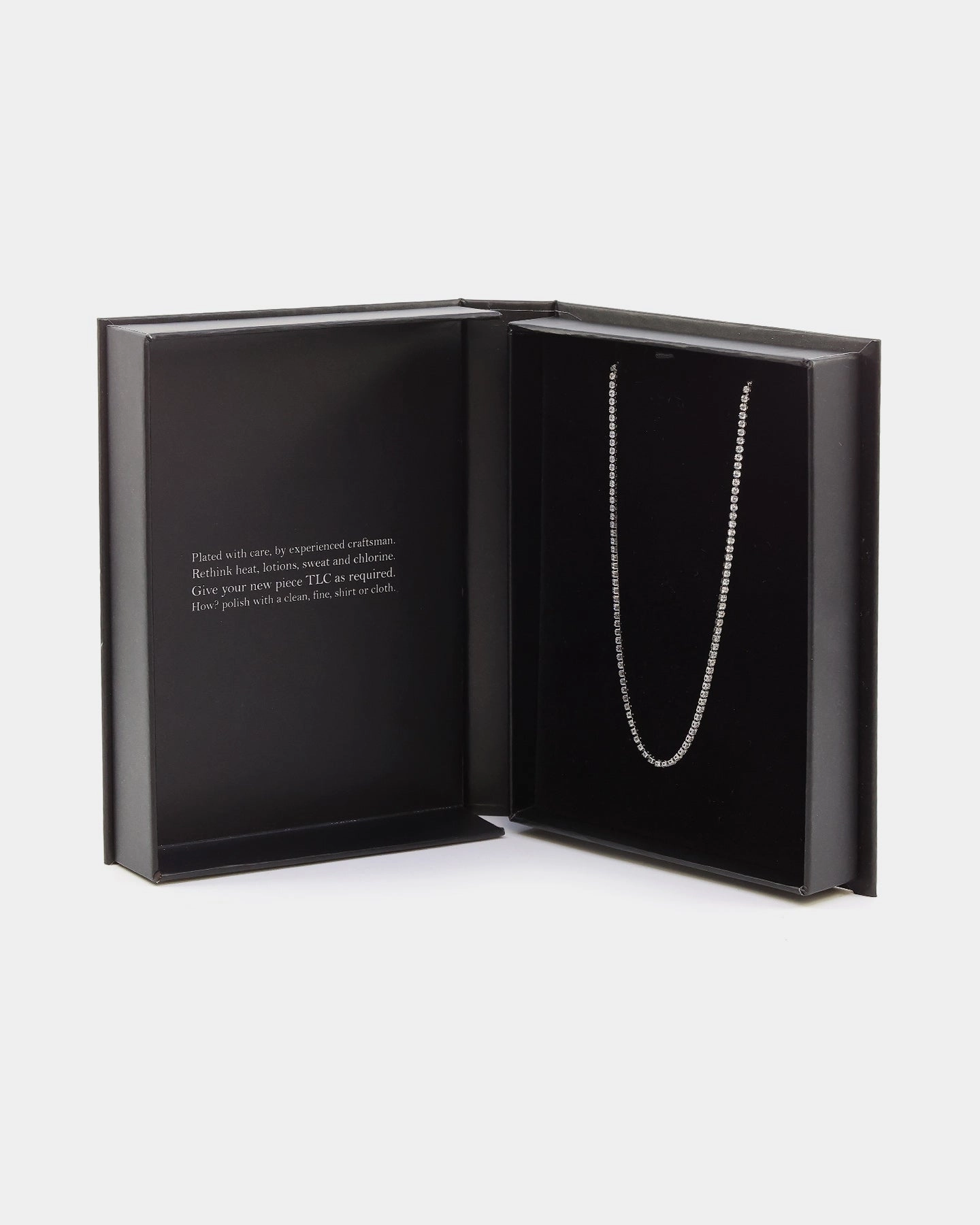 NXS 2MM Micro Tennis Necklace White Gold