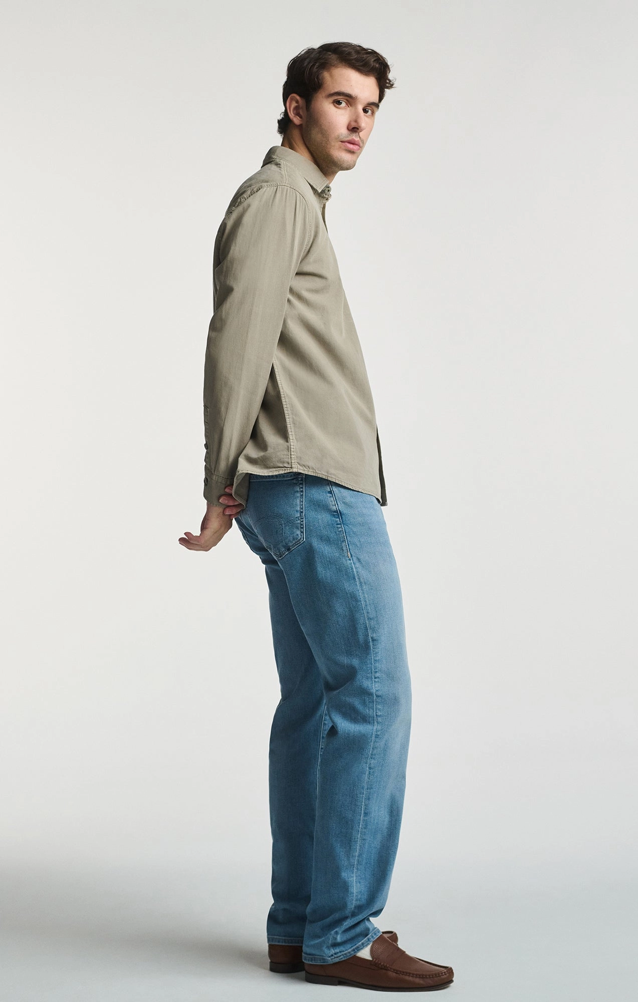 ONE POCKET BUTTON-UP SHIRT IN ROASTED CASHEW