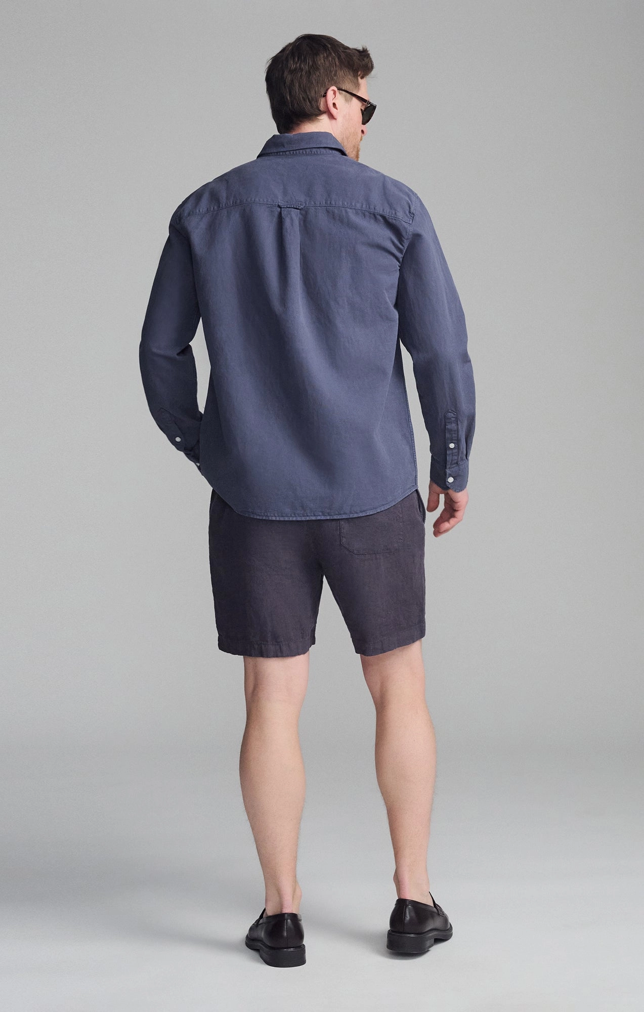 ONE POCKET LONG SLEEVE BUTTON-UP SHIRT IN OUTER SPACE