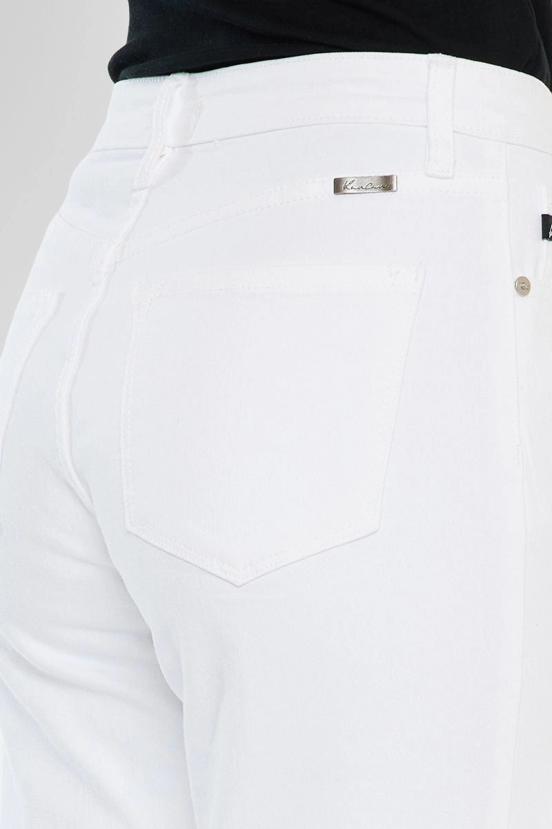 Peppermint High Rise Cropped Straight Leg Jeans