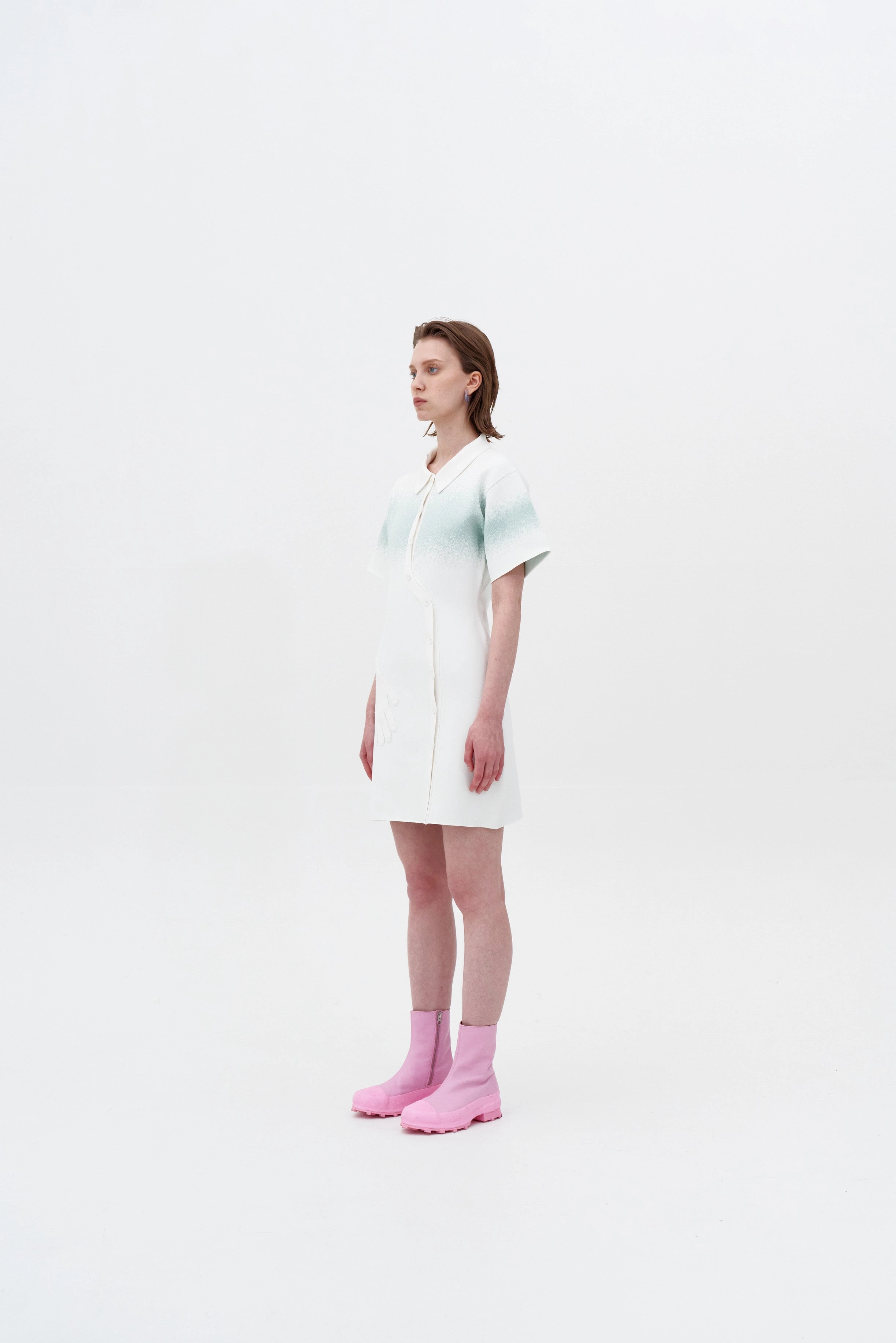 PHOEBE SPRAY PAINTED POLO DRESS