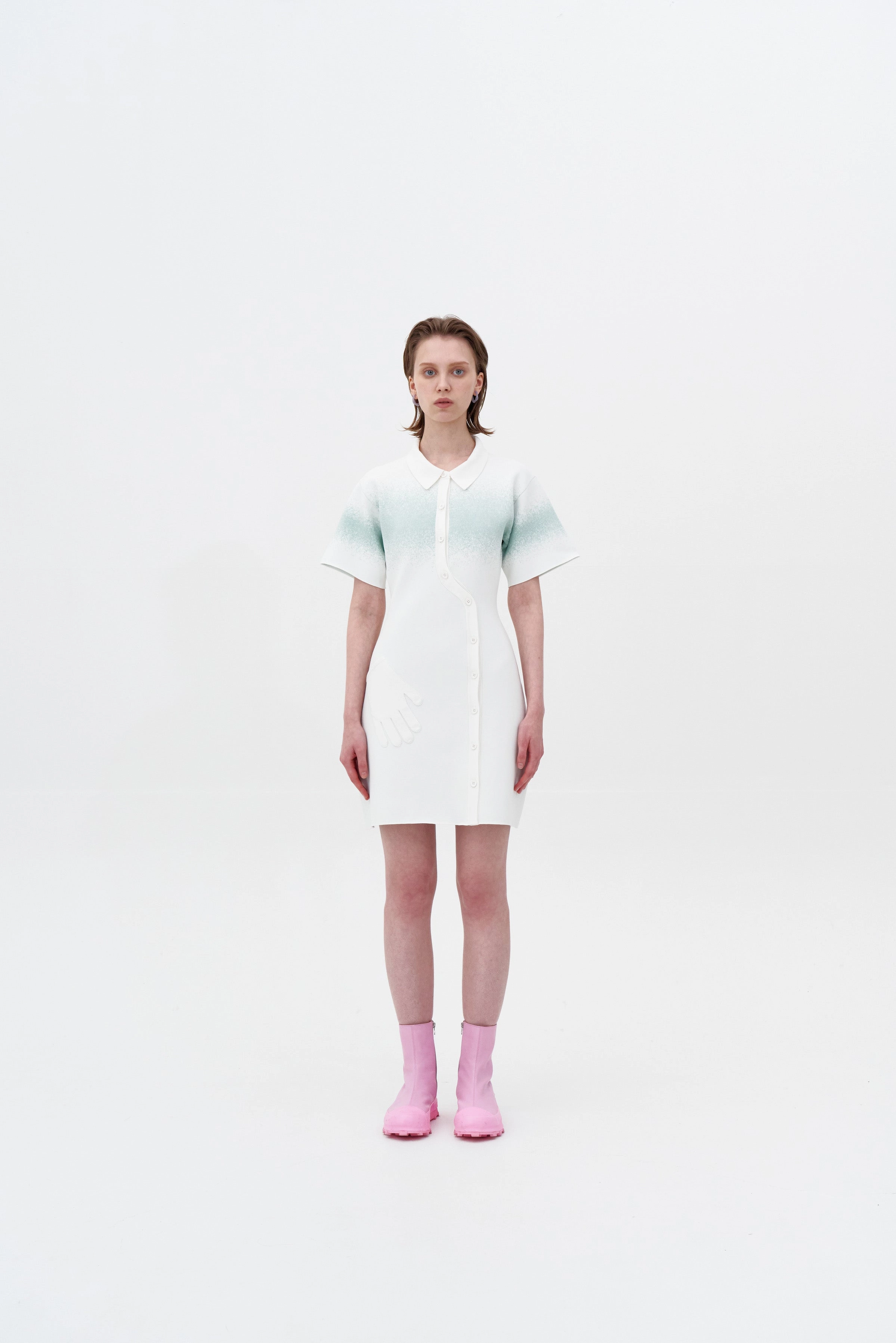 PHOEBE SPRAY PAINTED POLO DRESS