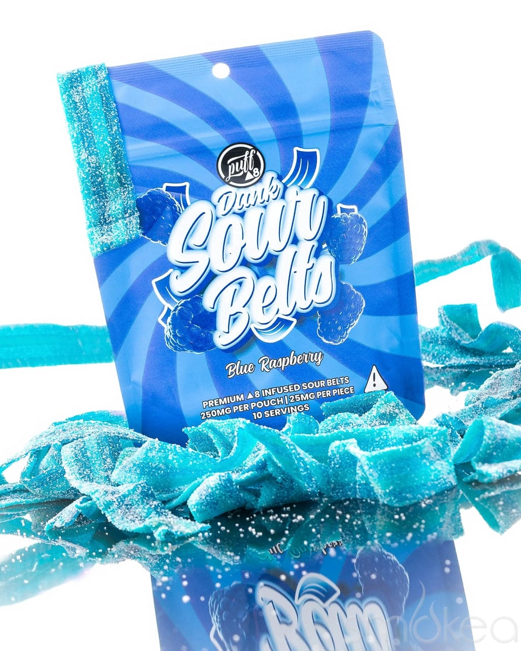 Puff Xtrax 250mg Delta 8 Sour Belts - Blue Raspberry (10-Pack)