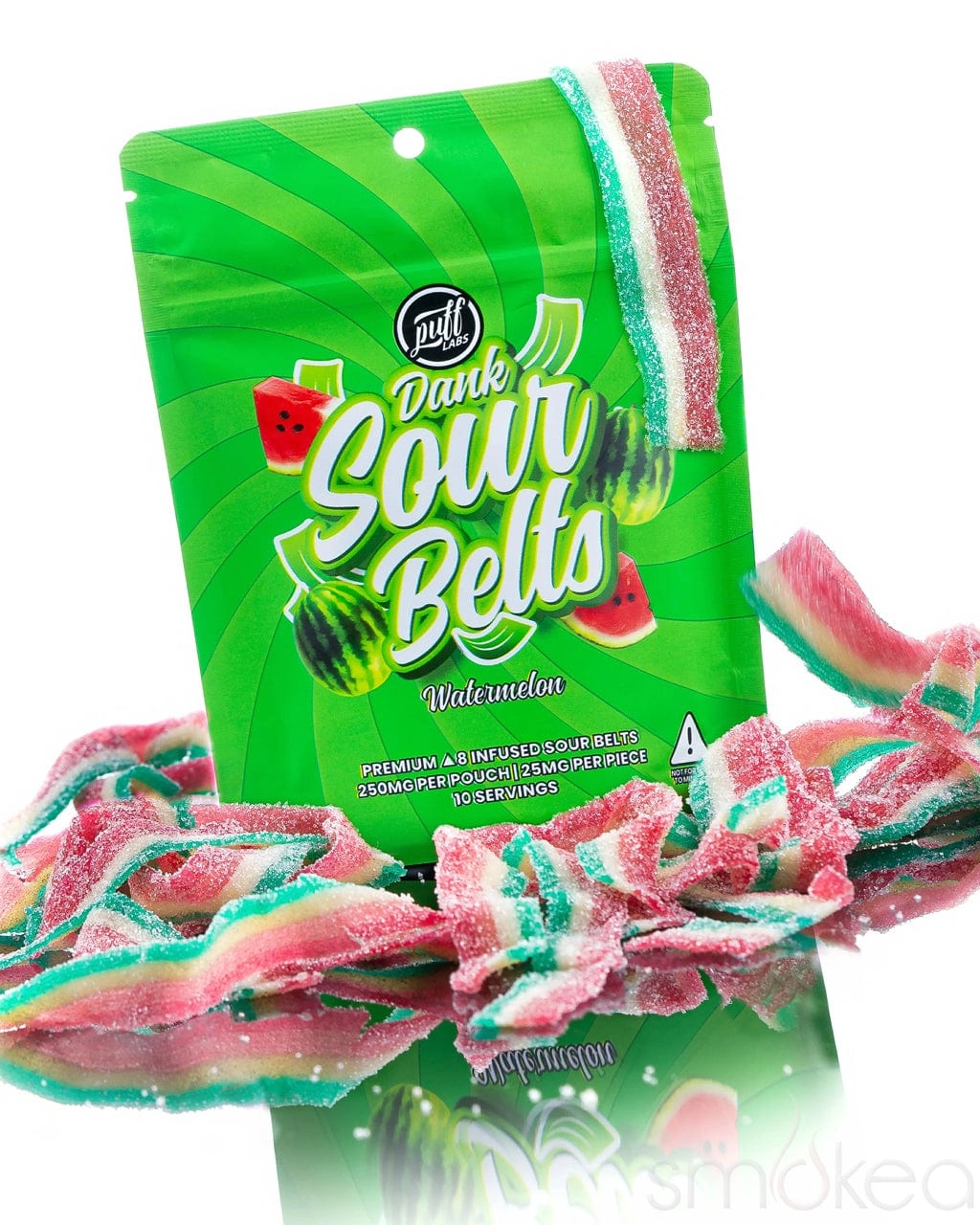 Puff Xtrax 250mg Delta 8 Sour Belts - Watermelon (10-Pack)