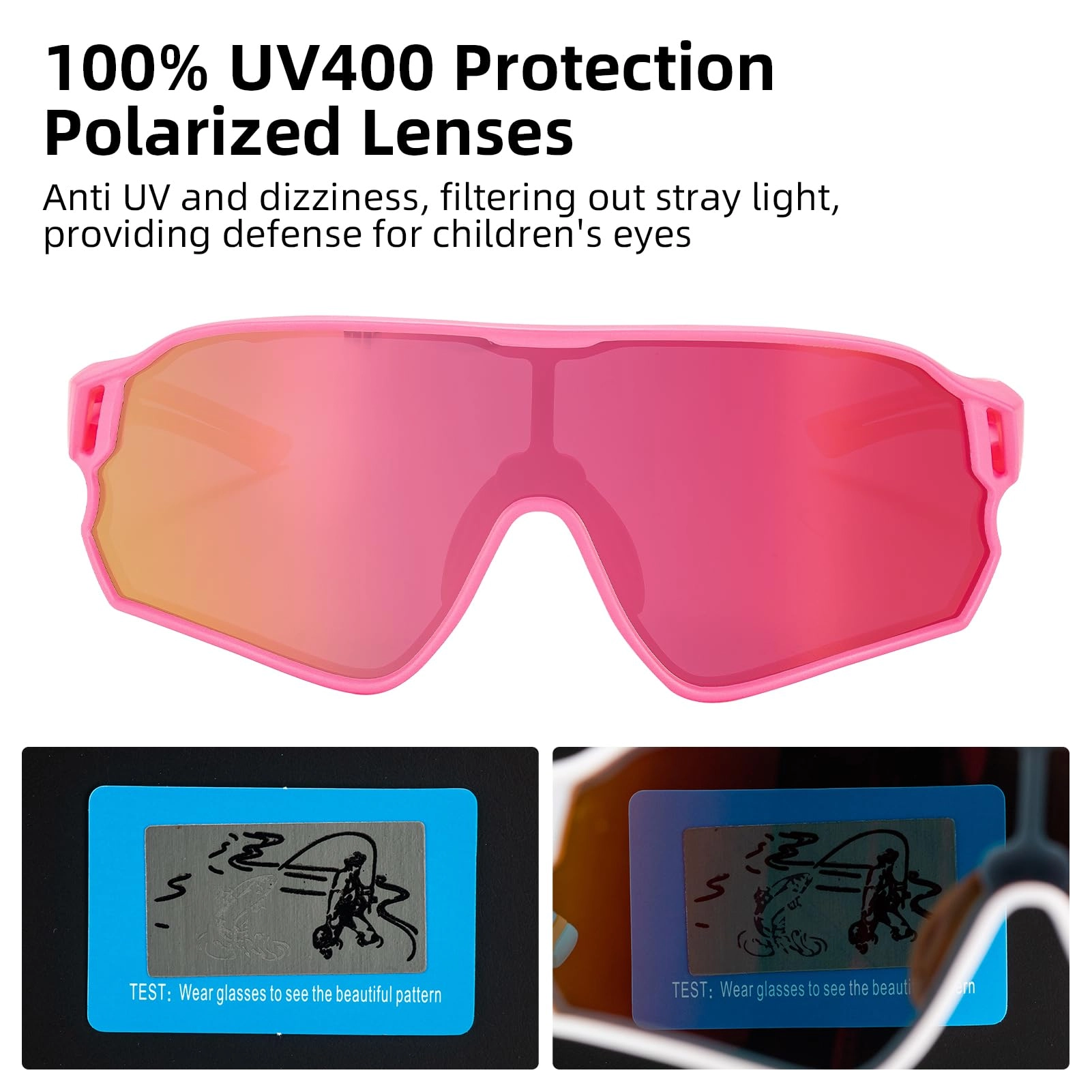 ROCKBROS Kids Polarized Sunglasses UV400 Protection for Youth Boys Girl