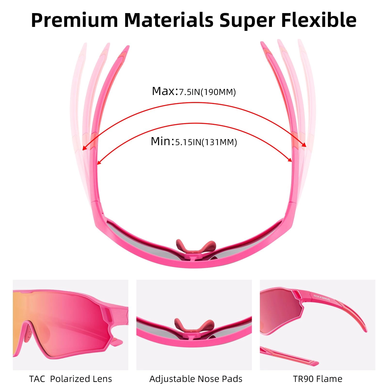 ROCKBROS Kids Polarized Sunglasses UV400 Protection for Youth Boys Girl