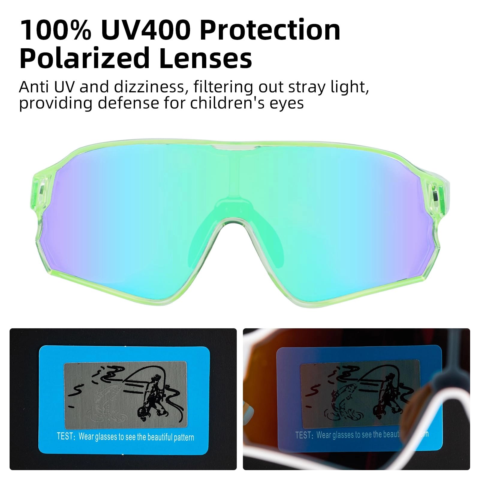 ROCKBROS Kids Polarized Sunglasses UV400 Protection for Youth Boys Girl
