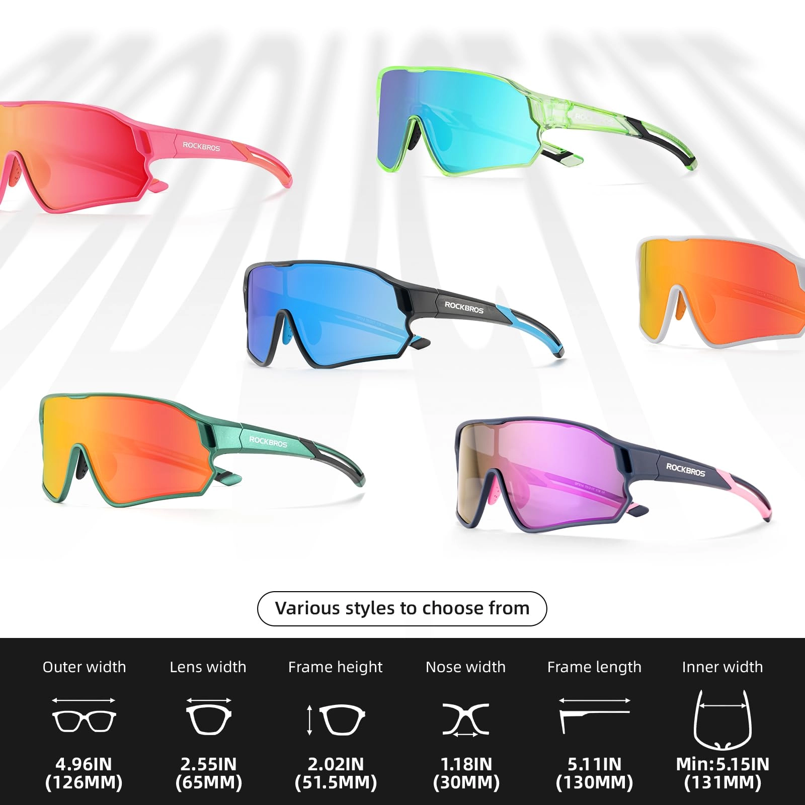 ROCKBROS Kids Polarized Sunglasses UV400 Protection for Youth Boys Girl