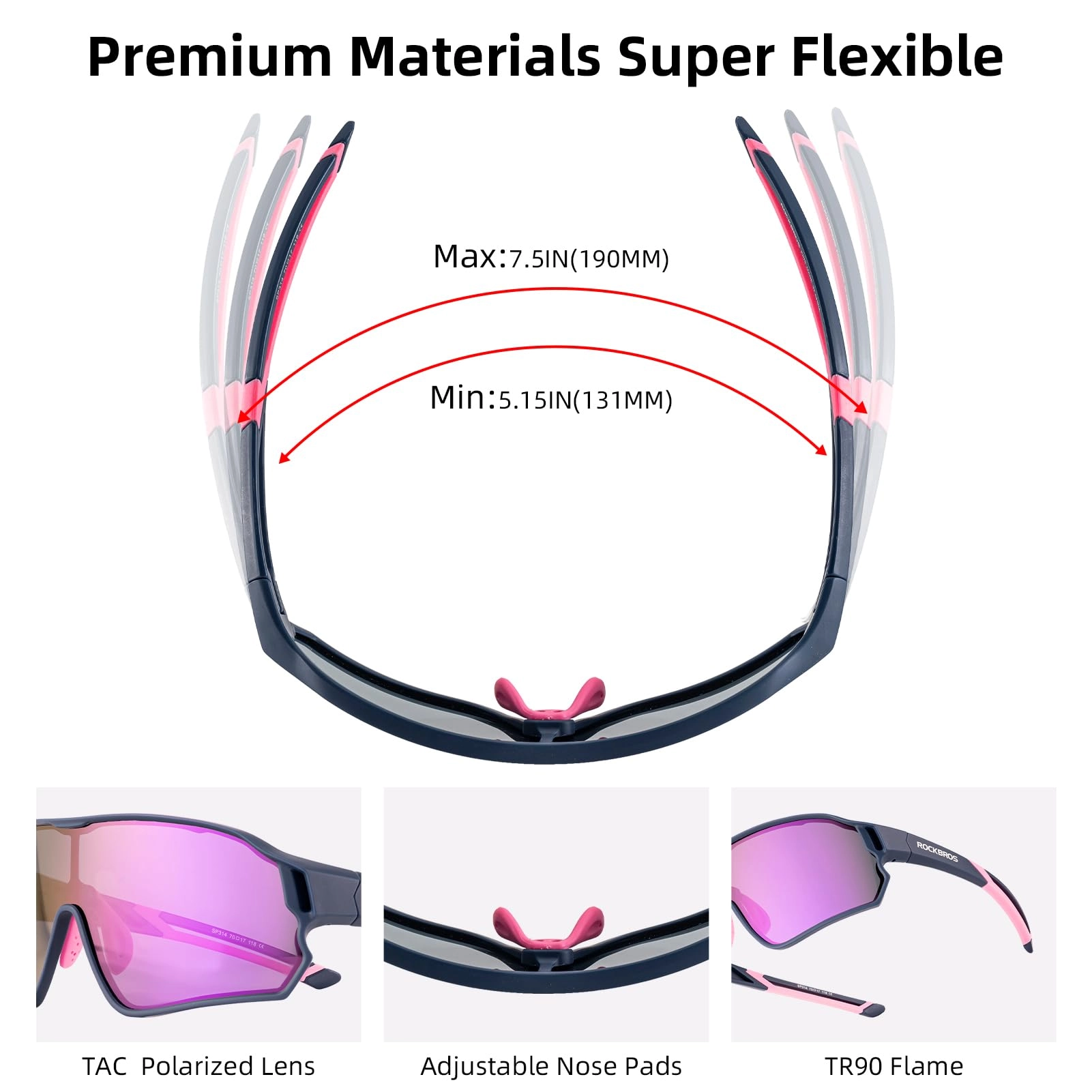 ROCKBROS Kids Polarized Sunglasses UV400 Protection for Youth Boys Girl