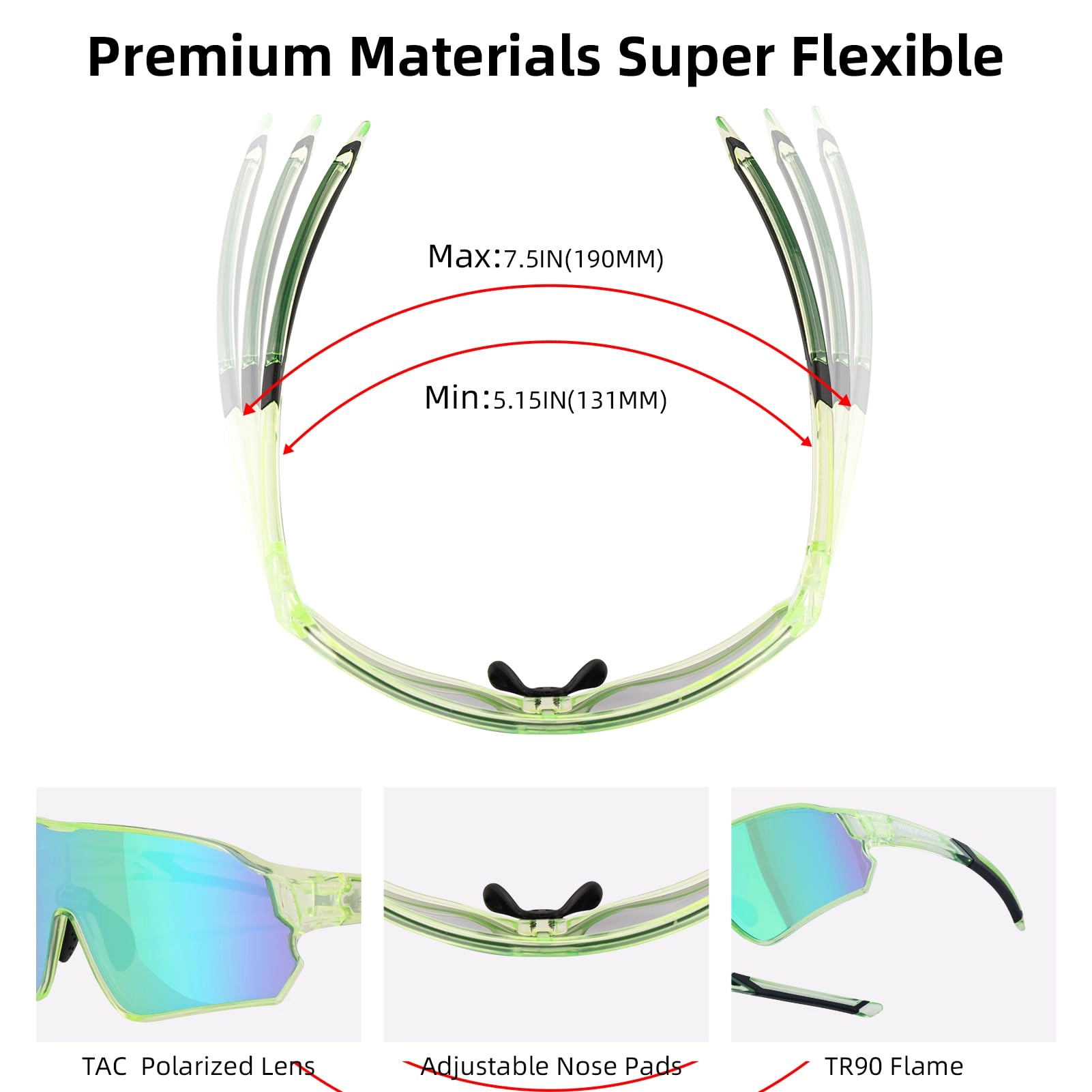 ROCKBROS Kids Polarized Sunglasses UV400 Protection for Youth Boys Girl