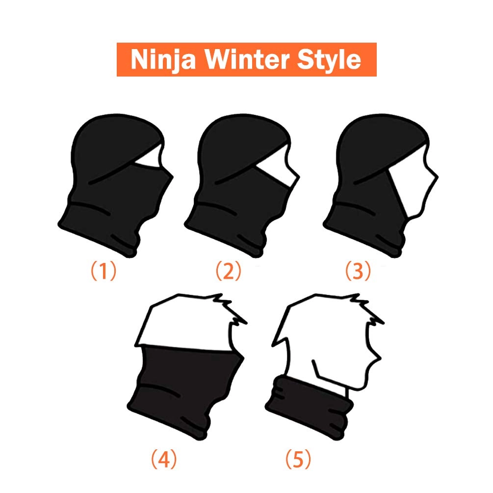 ROCKBROS Men Windproof Thermal Fleece Balaclava Ski Mask Winter Cycling  Motorcycle Gear