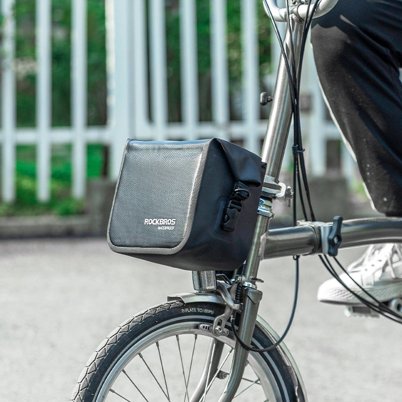 ROCKBROS Waterproof Bicycle Bag Folding Bike Front Basket Shoulder Pack Handlebar Bag