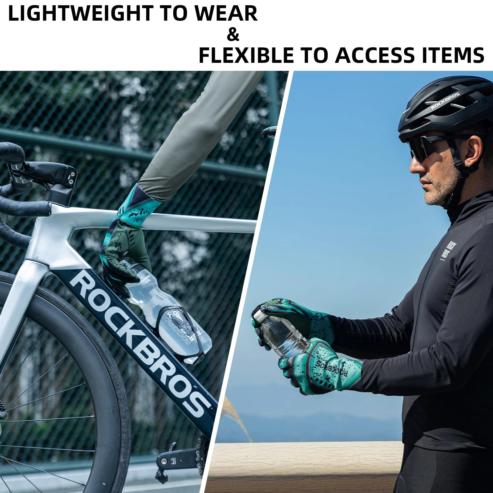 ROCKBROS Winter Cycling Gloves Men’s Thermal Windproof Full Finger MTB Gloves