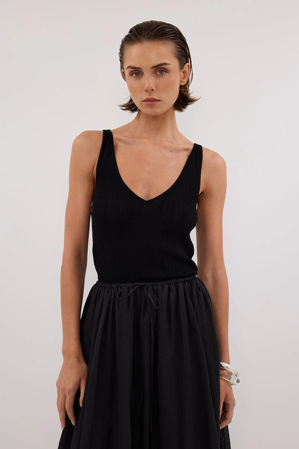 RUE  BLACK KNIT TANK