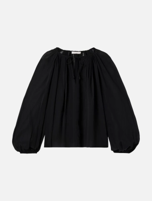 Safa Silk Blouse in Noir