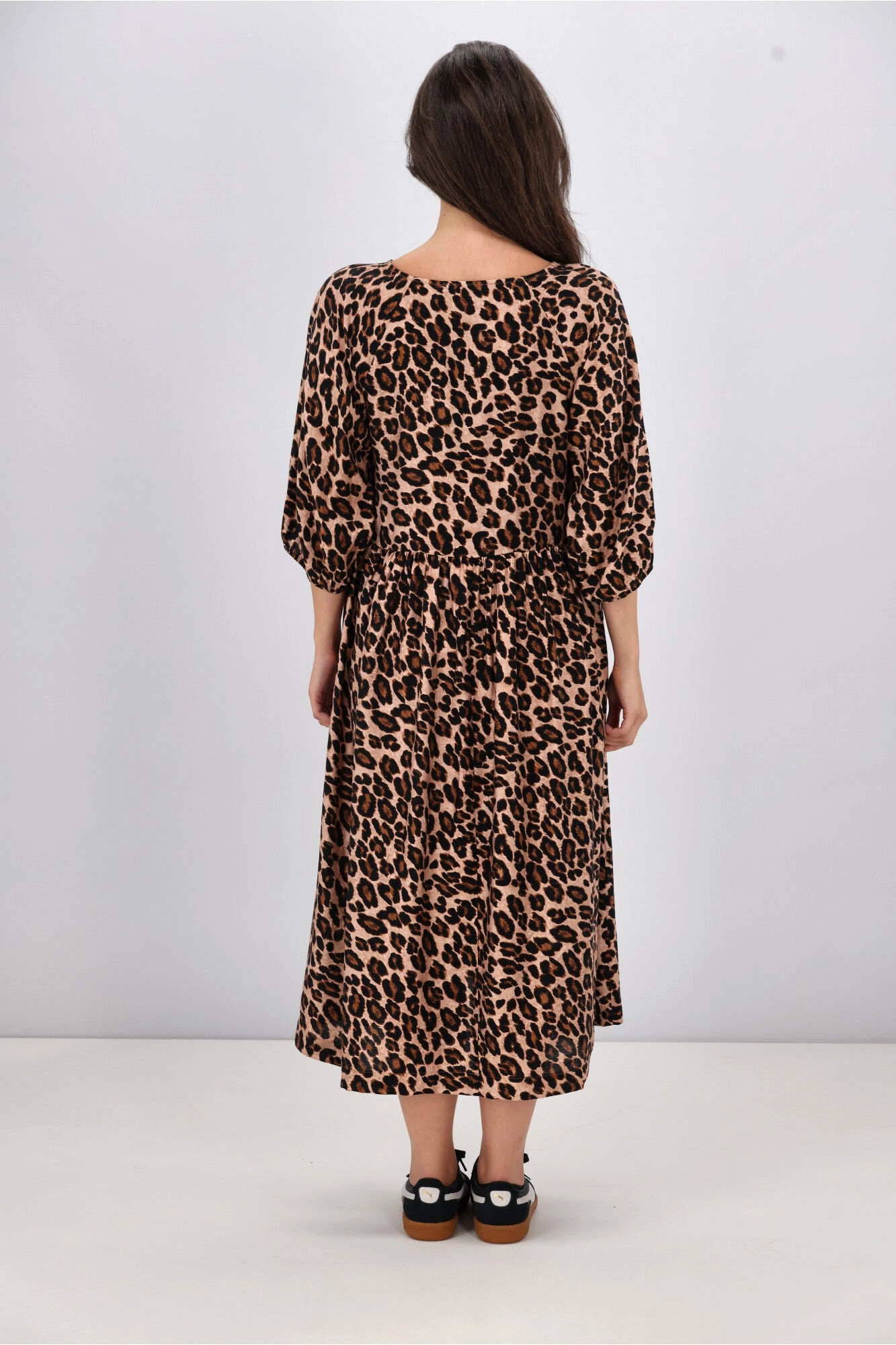 Shine On Label Sienna Midi Dress Leopard Print