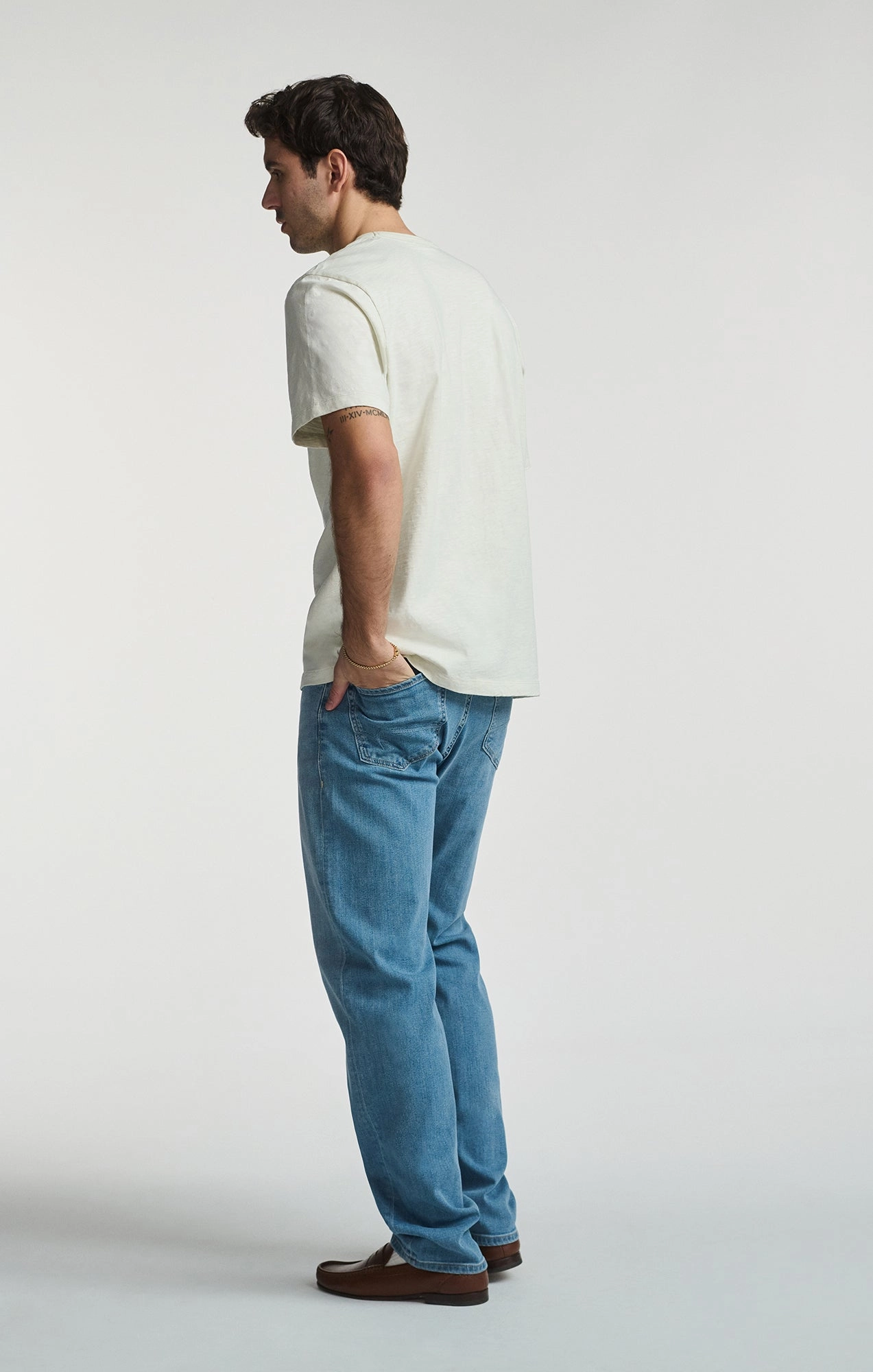 SLUB SHORT SLEEVE T-SHIRT IN FOGGY DEW